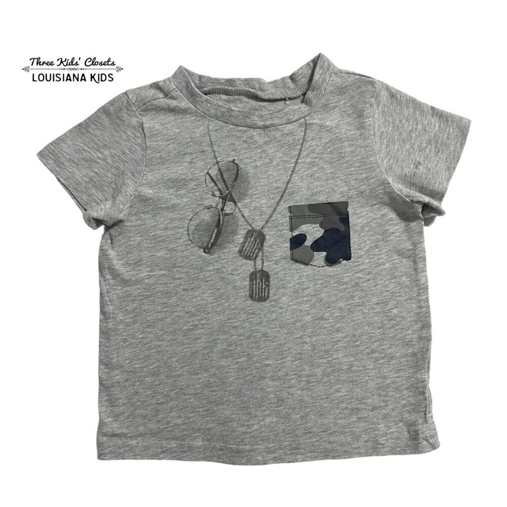 First Impressions 24m Military Dog Tags Sunglasses Shirt